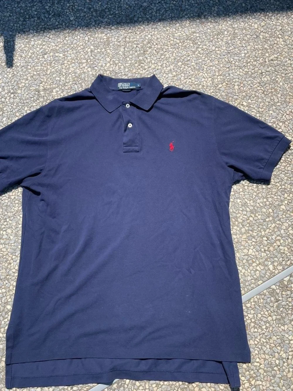 Polo by Ralph Lauren Men's Navy Polo Shirt with Red Pony